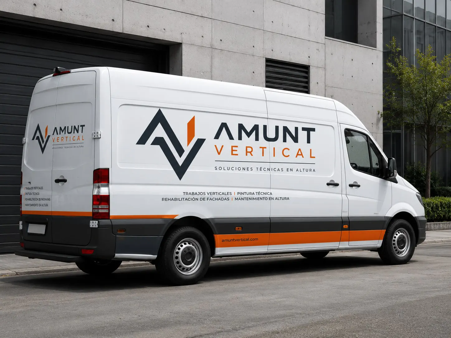 Work vehicle with the Amunt Vertical identity